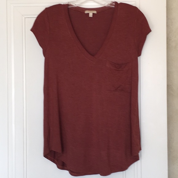 Anthropologie Tops - Anthropologie Bordeaux Swing Tee Dark Copper XS